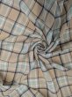 画像7: 生地：ポリエステルチェックボイル（ベージュ×ブルー） (7)