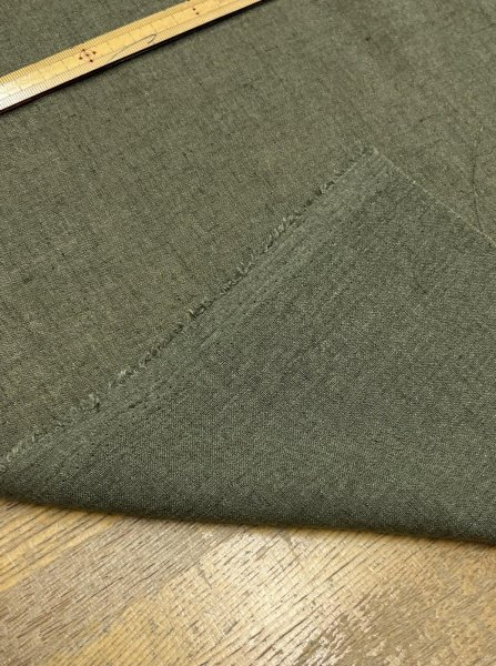 画像4: 生地：リネンライクシアーブラウス地（カーキ） (4)