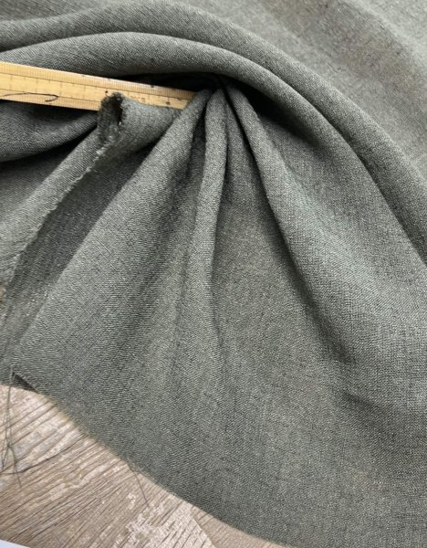 画像6: 生地：リネンライクシアーブラウス地（カーキ） (6)