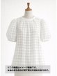 画像1: 生地：ポリエステル100％シアーギンガムチェック（白） (1)