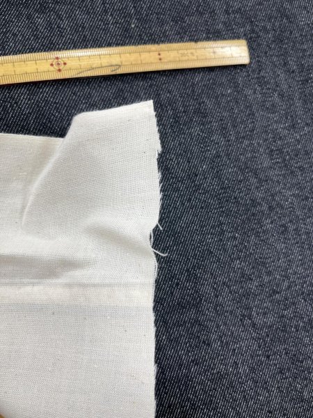 画像3: 生地：デニムネイビー 裏シーチング貼りデニム（裏：生成） (3)