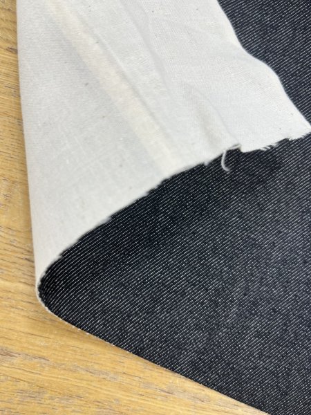 画像7: 生地：デニムネイビー 裏シーチング貼りデニム（裏：生成） (7)