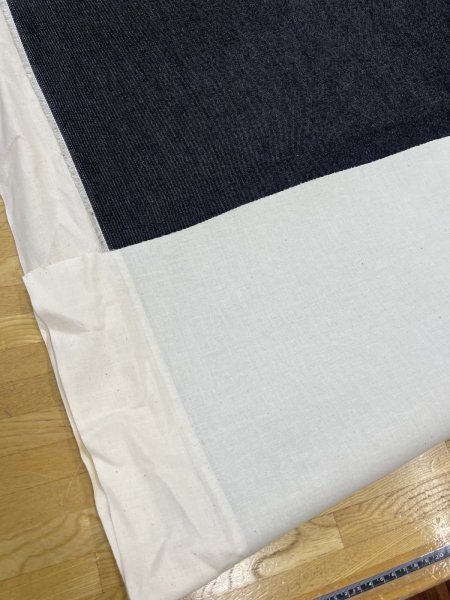 画像8: 生地：デニムネイビー 裏シーチング貼りデニム（裏：生成） (8)