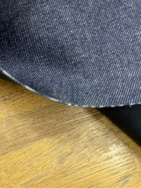 画像6: 生地：デニムネイビー 裏シーチング貼りデニム（裏：濃紺） (6)