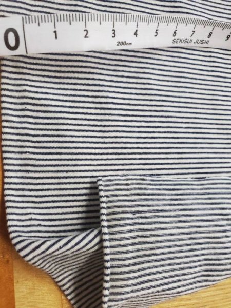 画像2: 生地:綿ニット 細ボーダー (2)