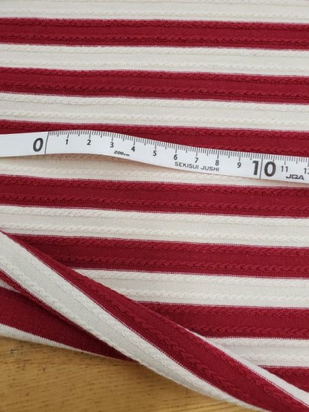 画像3: 生地:変わり織りボーダーニット (3)