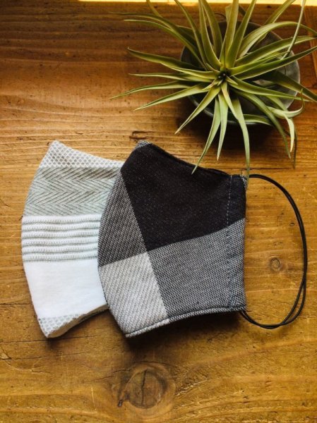 画像2: 生地:ボーダー柄鹿の子ニット (2)