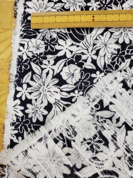 画像5: 生地:ボーダードビー織花柄プリント (5)