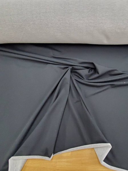 画像3: 生地:撥水オーガニックコットンミニ裏毛(ブラック) (3)