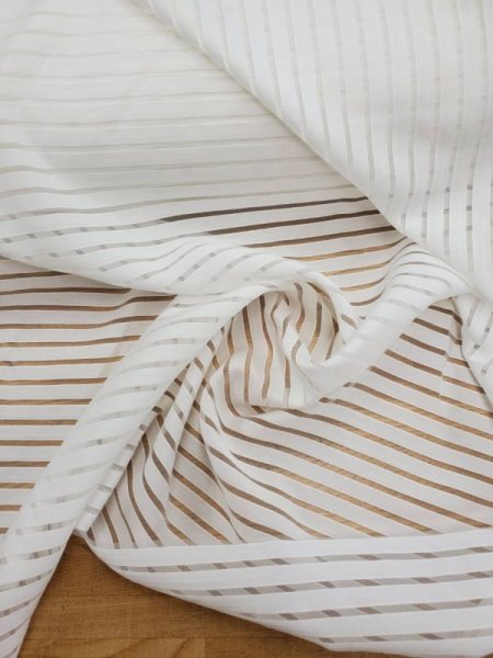 画像3: 生地:ポリエステル透けボーダー (3)