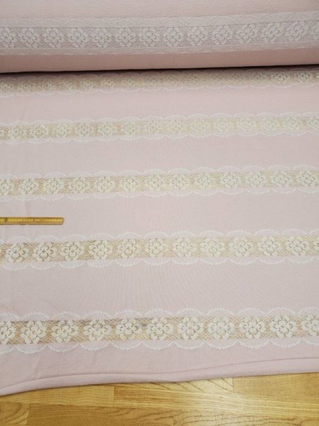 画像3: 生地:太ボーダーレースニット(ピンク) (3)