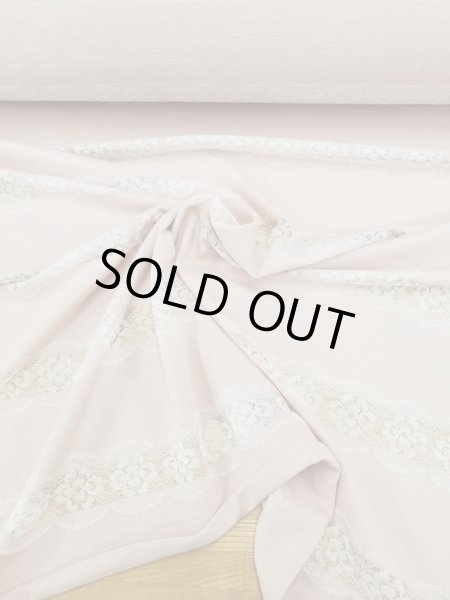 画像1: 生地：太ボーダーレースニット（ピンク） (1)