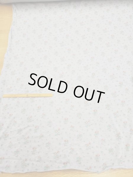 画像1: 生地：綿花柄天竺（グレー／グリーン） (1)