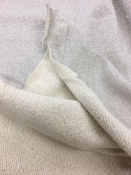画像4: 生地：ラメコットン裏毛（グレー杢） (4)