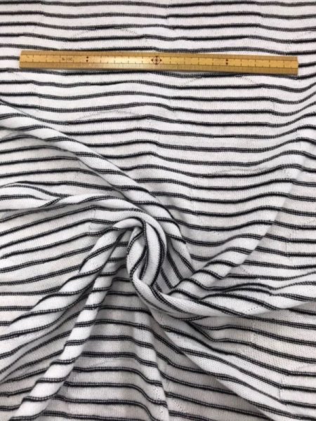 画像2: 生地:水玉ジャガードボーダー (2)