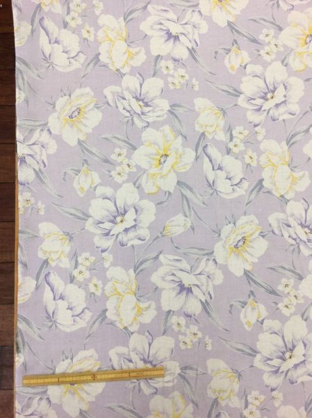 画像3: 生地:花柄綿麻プリント (3)