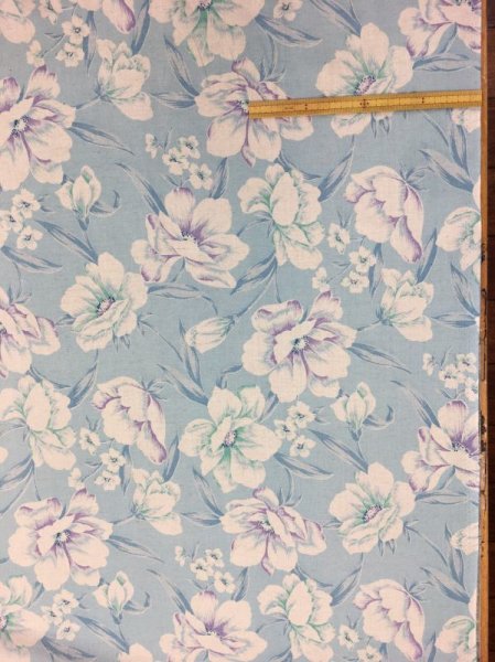 画像7: 生地:花柄綿麻プリント (7)