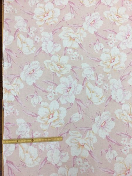 画像11: 生地:花柄綿麻プリント (11)