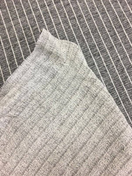 画像3: 生地:ストライプ柄ストレッチ裏毛(グレー) (3)