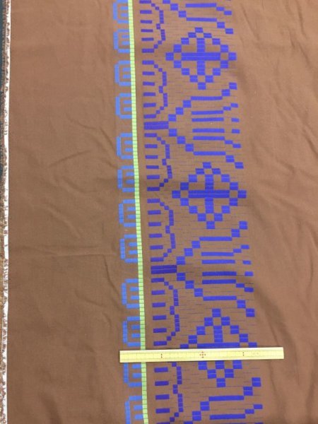 画像3: 生地:クロスステッチ風刺繍生地(レンガ) (3)