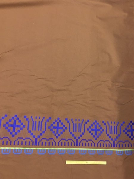 画像4: 生地:クロスステッチ風刺繍生地(レンガ) (4)