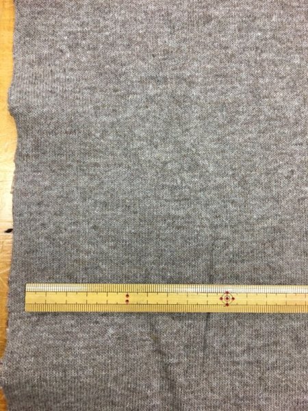 画像2: 生地:ボーダー柄両面ニット(ベージュ/紫) (2)