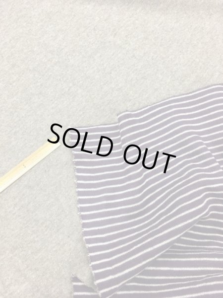 画像5: 生地：ボーダー柄両面ニット（ベージュ／紫） (5)