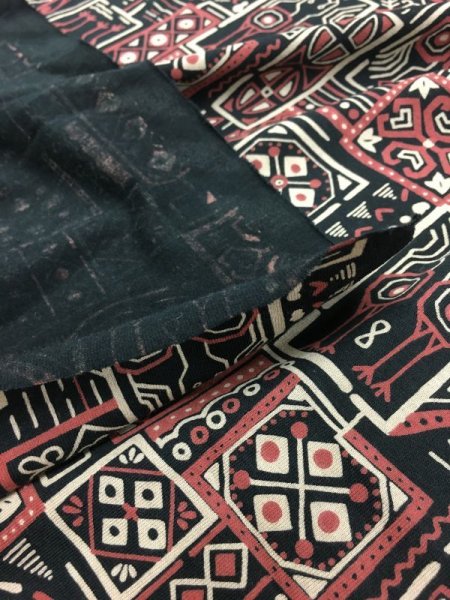 画像5: 生地:エスニック柄天竺(黒) (5)