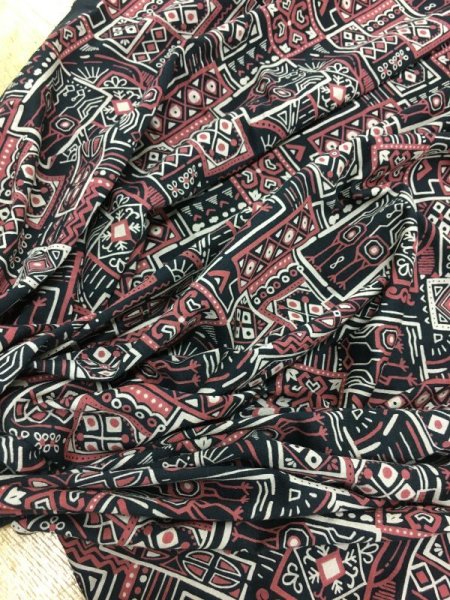 画像6: 生地:エスニック柄天竺(黒) (6)