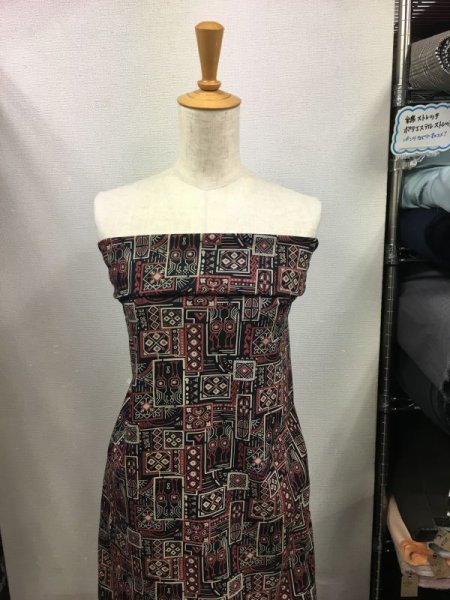 画像7: 生地:エスニック柄天竺(黒) (7)