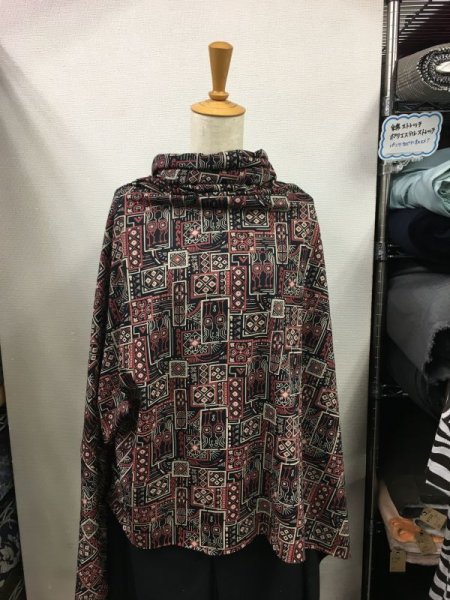 画像8: 生地:エスニック柄天竺(黒) (8)