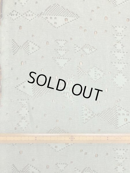 画像1: 生地：魚柄穴あき加工綿ニット（緑） (1)