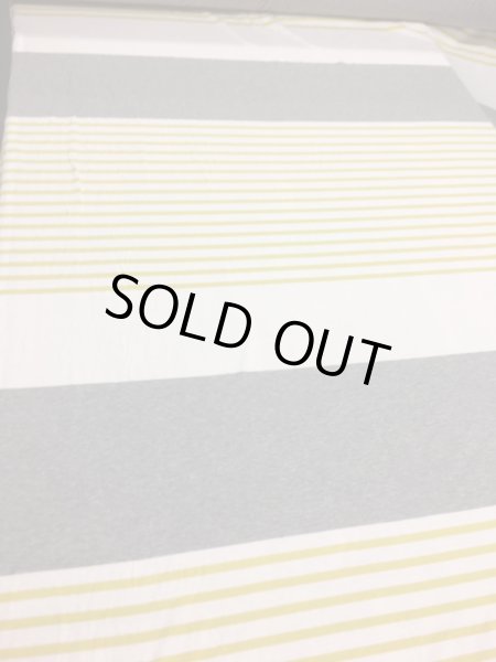 画像3: 生地:綿ボーダー75cmパネル(グレー/黄色) (3)