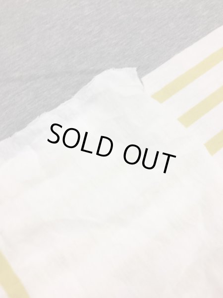 画像4: 生地:綿ボーダー75cmパネル(グレー/黄色) (4)