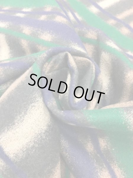 画像5: 生地:綿ハンドメイドチェックプリント(緑) (5)