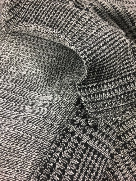 画像6: 生地:グレンチェックウールニット(黒) (6)