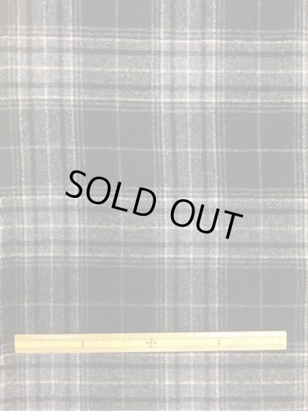 画像2: 生地:チェック柄ウール(黒グレー) (2)