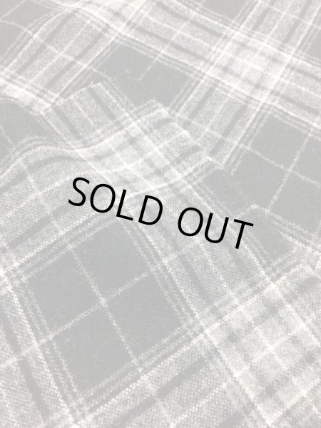 画像3: 生地:チェック柄ウール(黒グレー) (3)