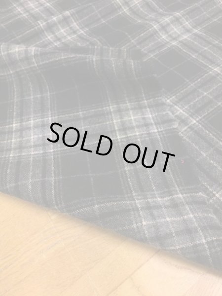 画像4: 生地:チェック柄ウール(黒グレー) (4)