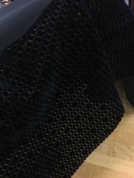 画像3: 生地:ポリエステルベルベットスクエア抜き(黒) (3)