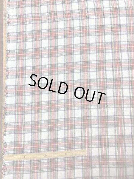 画像2: 生地:タータンチェック柄綿(赤) (2)