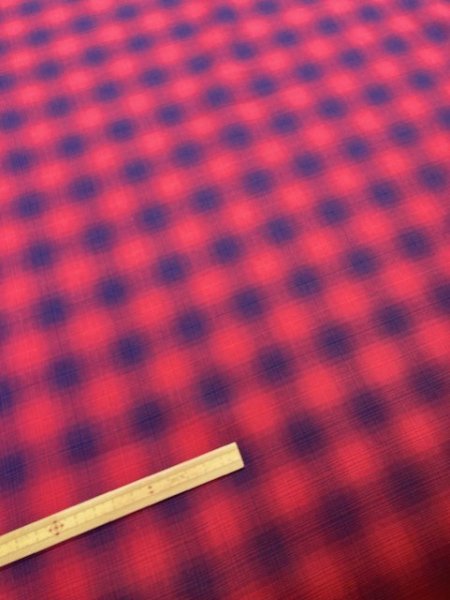 画像7: 生地:オーブレチェック薄手綿(赤/紺) (7)
