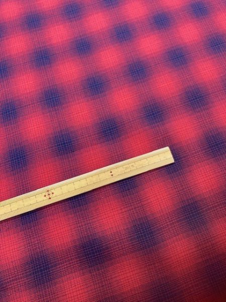 画像8: 生地:オーブレチェック薄手綿(赤/紺) (8)