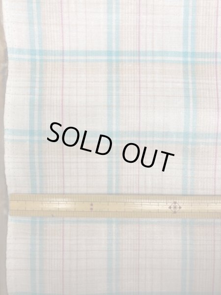 画像2: 生地:ラミネート加工チェック柄大(青) (2)