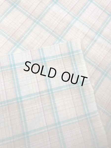 画像3: 生地:ラミネート加工チェック柄大(青) (3)