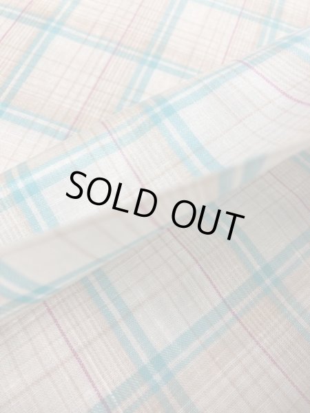 画像4: 生地:ラミネート加工チェック柄大(青) (4)