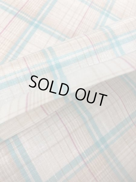 画像5: 生地:ラミネート加工チェック柄大(青) (5)