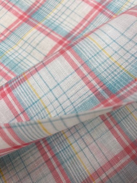 画像4: 生地:ラミネート加工チェック柄大(ピンク) (4)