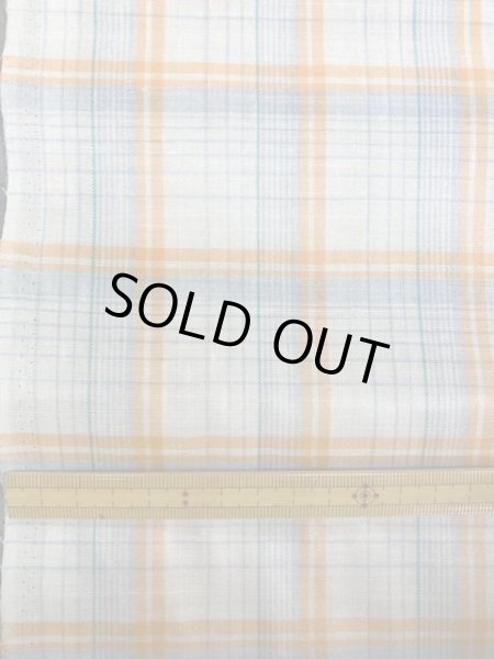 画像2: 生地：ラミネート加工チェック柄大（オレンジ） (2)