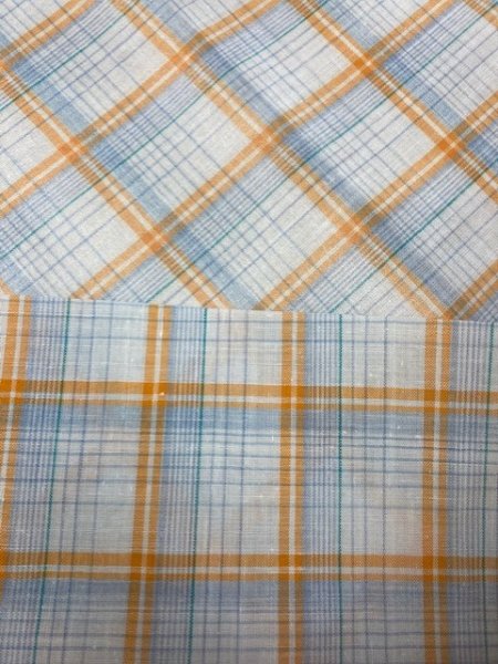 画像3: 生地:ラミネート加工チェック柄大(オレンジ) (3)